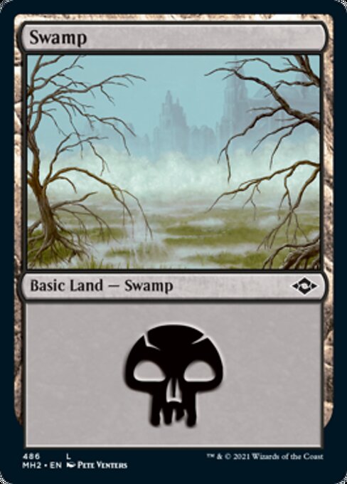 Swamp (486) (Modern Horizons 2) Medium Play Foil