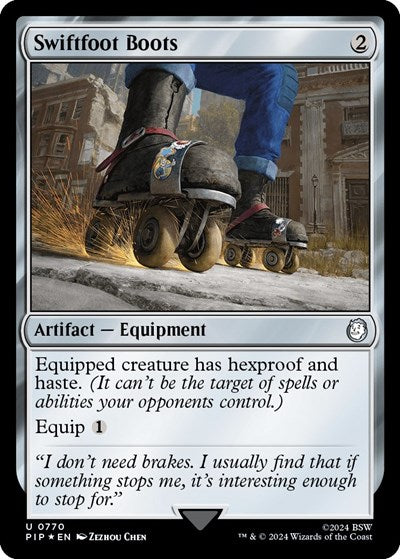 Swiftfoot Boots (Surge Foil) (Universes Beyond: Fallout) Near Mint Foil