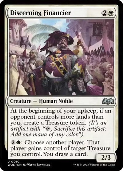 Discerning Financier (Wilds of Eldraine) Light Play Foil