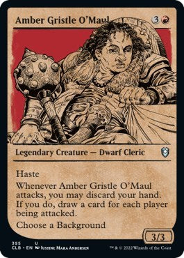 Amber Gristle O'Maul (Showcase) (Commander Legends: Battle for Baldur's Gate) Light Play Foil