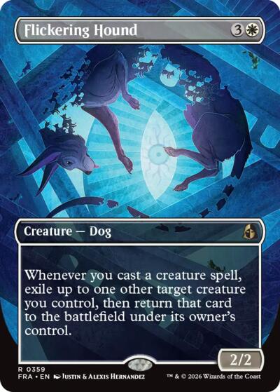Flickering Hound (Borderless) (Reality Fracture) Near Mint Foil