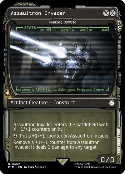 Assaultron Invader - Walking Ballista (Showcase) (Universes Beyond: Fallout) Light Play Foil
