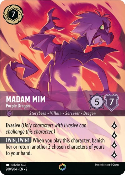 Madam Mim - Purple Dragon (Alternate Art) (Rise of the Floodborn) Near Mint Holofoil