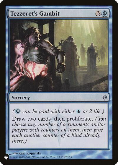 Tezzeret's Gambit (The List) Light Play
