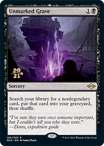 Unmarked Grave (Promos: Prerelease Cards) Light Play Foil
