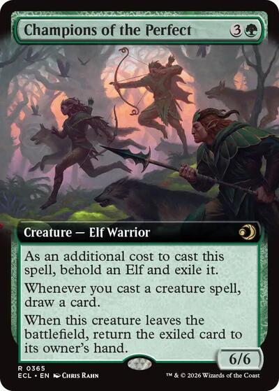 Champions of the Perfect (Extended Art) (Lorwyn Eclipsed) Light Play Foil