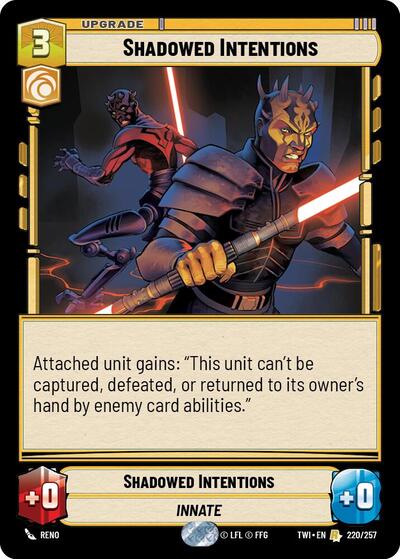 Shadowed Intentions (Twilight of the Republic) Near Mint Foil