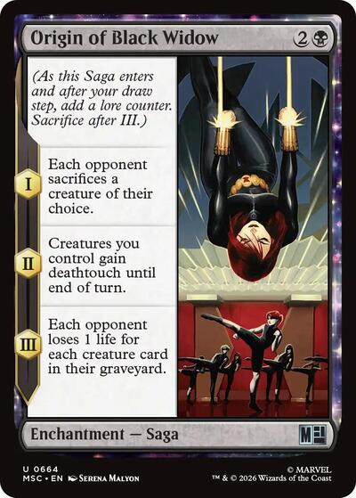 Origin of Black Widow (Commander: Marvel Super Heroes) Near Mint