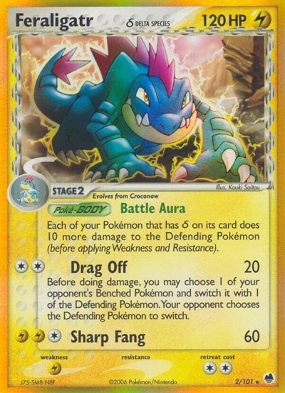 Feraligatr (Delta Species) (Dragon Frontiers) Near Mint Holofoil