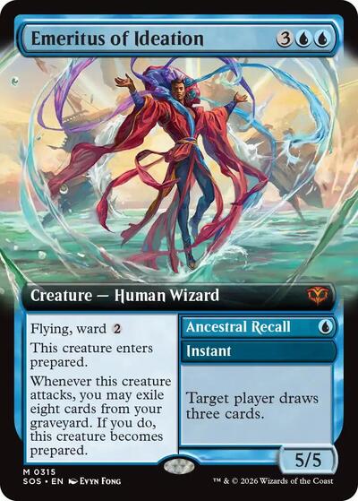 Emeritus of Ideation (Extended Art) (Secrets of Strixhaven) Light Play