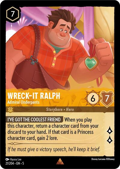 Wreck-It Ralph - Admiral Underpants (Shimmering Skies) Near Mint Cold Foil