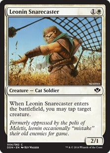 Leonin Snarecaster (Duel Decks: Speed vs Cunning) Light Play