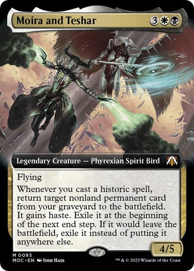 Moira and Teshar (Extended Art) (Commander: March of the Machine) Near Mint Foil