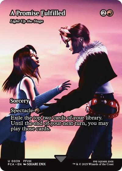A Promise Fulfilled - Light Up the Stage (Showcase) (Universes Beyond: FINAL FANTASY: Through the Ages) Near Mint