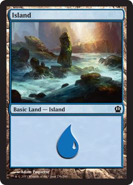 Island (236) (Theros) Light Play Foil