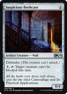 Suspicious Bookcase (Magic 2019 Core Set) Light Play