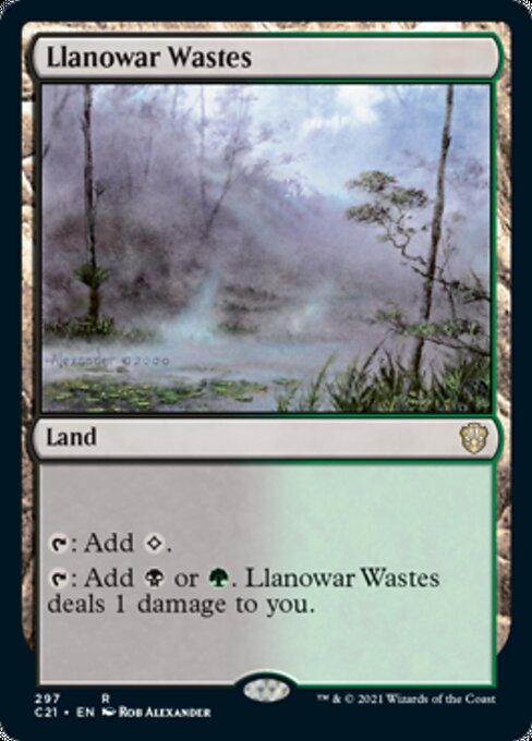 Llanowar Wastes (Commander 2021 Strixhaven) Light Play