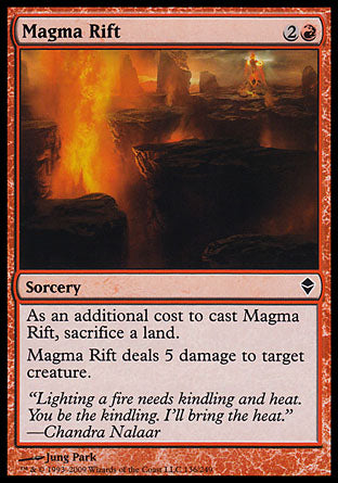 Magma Rift (Zendikar) Medium Play Foil