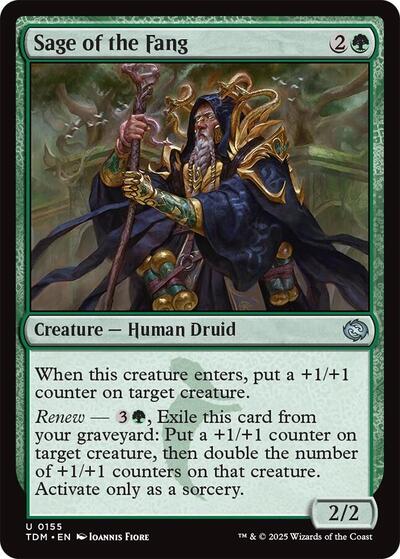 Sage of the Fang (Tarkir: Dragonstorm) Light Play Foil