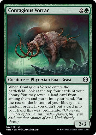 Contagious Vorrac (Phyrexia: All Will Be One) Light Play Foil