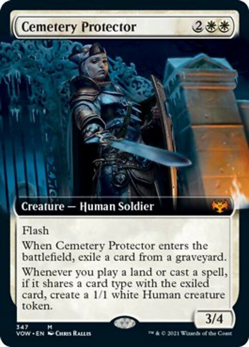 Cemetery Protector (Extended Art) (Innistrad: Crimson Vow) Light Play Foil
