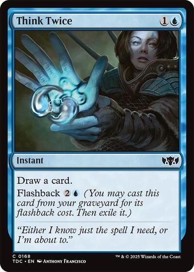 Think Twice (Commander: Tarkir: Dragonstorm) Light Play