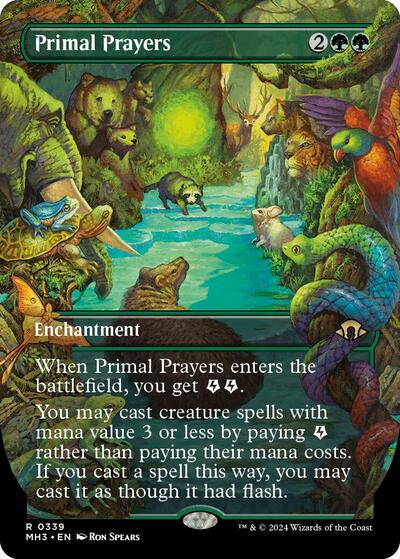 Primal Prayers (Borderless) (Modern Horizons 3) Near Mint Foil