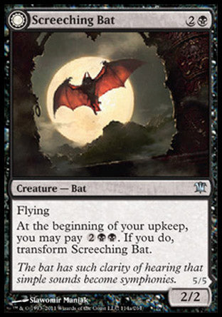 Screeching Bat (Stalking Vampire) (Innistrad) Medium Play Foil