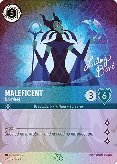 Maleficent - Uninvited (Alternate Art) (Disney100 Promos) Near Mint Holofoil