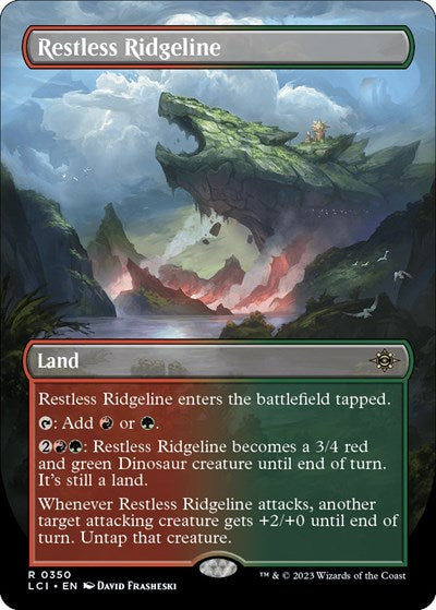 Restless Ridgeline (Borderless) (The Lost Caverns of Ixalan) Medium Play Foil