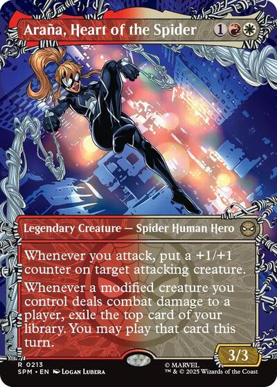 Arana, Heart of the Spider (Borderless) (Marvel's Spider-Man) Light Play Foil