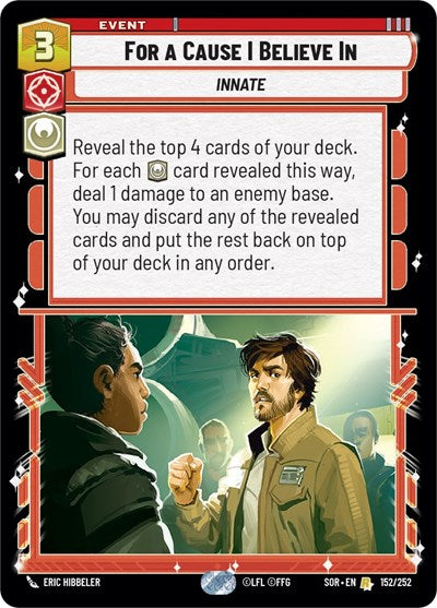For A Cause I Believe In (Spark of Rebellion) Near Mint