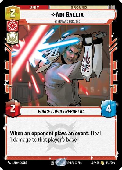 Adi Gallia Stern and Focused (Legends of the Force) Near Mint