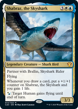 Shabraz, the Skyshark (Commander 2020 Ikoria) Light Play
