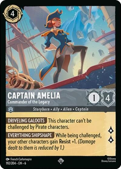 Captain Amelia - Commander of the Legacy (Azurite Sea) Near Mint Cold Foil