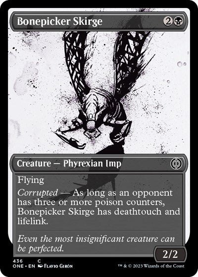 Bonepicker Skirge (Showcase) (Step-and-Compleat Foil) (Phyrexia: All Will Be One) Near Mint Foil