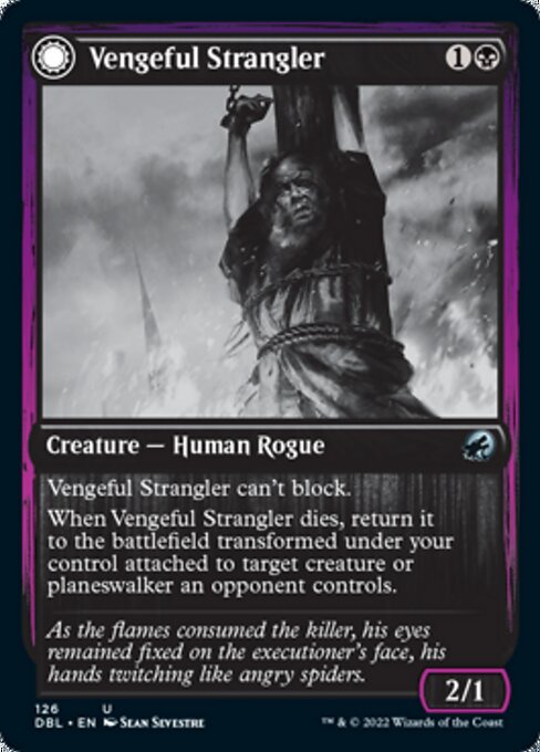Vengeful Strangler / Strangling Grasp (Innistrad: Double Feature) Light Play