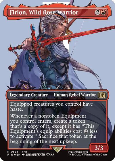Firion, Wild Rose Warrior (Borderless) (Surge Foil) (Universes Beyond: FINAL FANTASY) Near Mint Foil