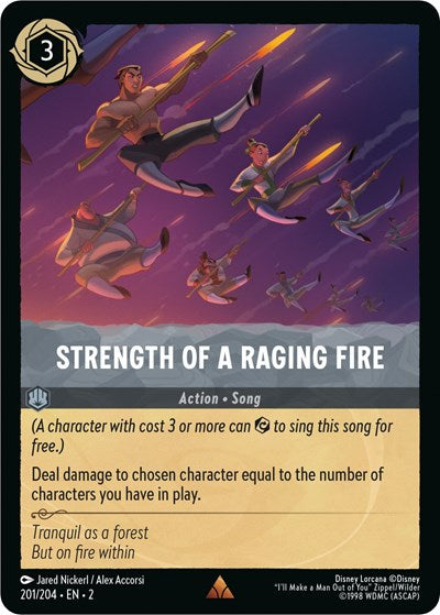 Strength of a Raging Fire (Rise of the Floodborn) Near Mint Cold Foil