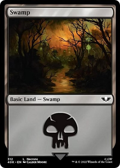 Swamp (312) (Surge Foil) (Universes Beyond: Warhammer 40K) Near Mint Foil