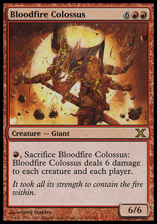 Bloodfire Colossus (10th Edition) Medium Play Foil