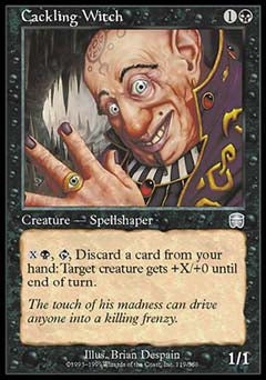 Cackling Witch (Mercadian Masques) Heavy Play Foil