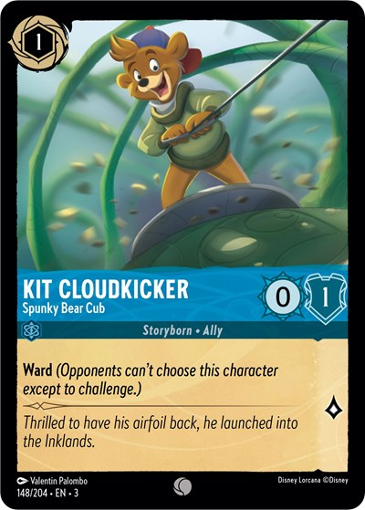 Kit Cloudkicker - Spunky Bear Cub (Into the Inklands) Near Mint Cold Foil