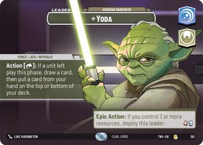 Yoda Sensing Darkness (Showcase) (Twilight of the Republic) Near Mint Foil