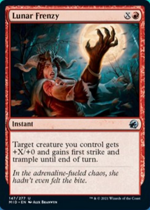 Lunar Frenzy (Innistrad: Midnight Hunt) Light Play