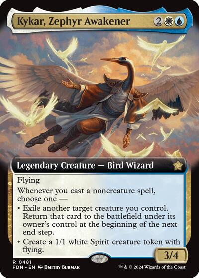 Kykar, Zephyr Awakener (Extended Art) (Foundations) Near Mint