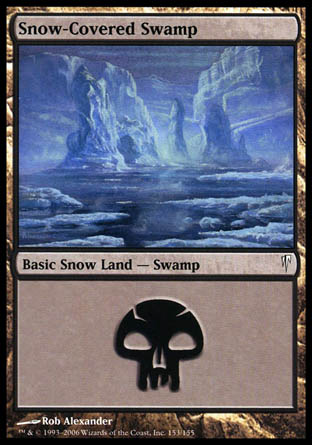 Snow-Covered Swamp (Coldsnap) Heavy Play Foil