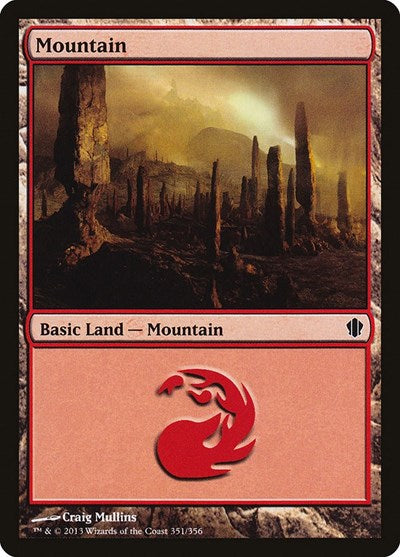 Mountain (351) (Commander 2013) Light Play