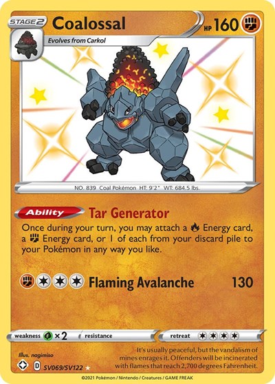 Coalossal (Shining Fates: Shiny Vault) Near Mint Holofoil