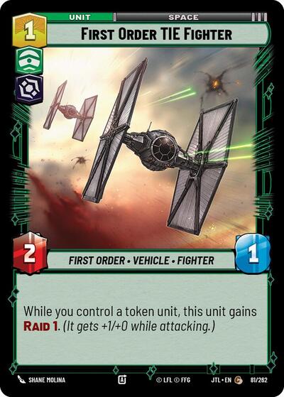 First Order TIE Fighter (Jump to Lightspeed) Near Mint